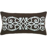 T-3832 21" Decorative Pillow in Brown / Blue