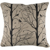 Natural and Black Decorative Pillow