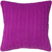Cable Knit Wooden Button Closure Pillow