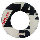 Number Distressed Round Mirror