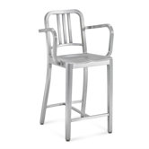 Navy Counter Stool with Arms