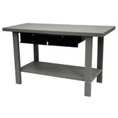 59 Indust Gray Workbench W/ 2 Drwrs