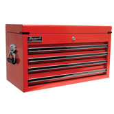 27 Pro Blk 4 Drwr Top Chest -Red