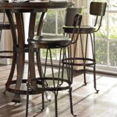 European Farmhouse Artisan's Apprentice Barstool in Distressed Terrain