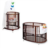 Sleepi Bassinet and Crib Set in Walnut