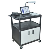 40" High, Low Priced Table with Locking Cabinet/Electric