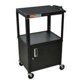 H Wilson Adjustable Height Cabinet AV Cart