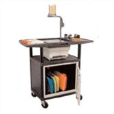 Stand-Up Overhead Projector Table with Cabinet