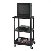 48" High, Open Shelf Table with Lower Tray