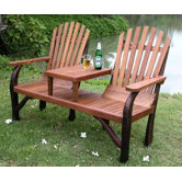 Adirondack Teak Garden Bench