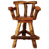 Sawtooth Swivel Bar Chair