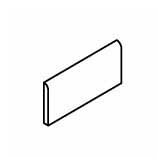 Pozzalo 3" x 9" Bullnose in Sail White