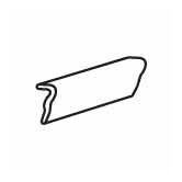 Pozzalo 2" x 6" Counter Rail in Sail White