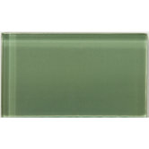 Lucente 3" x 6" Glossy Field Tile in Billiard Green
