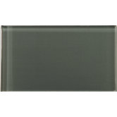Lucente 3" x 6" Glossy Field Tile in Pewter