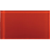 Lucente 3" x 6" Glass Tile in Ruby