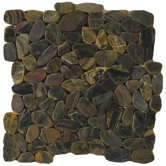 12" x 12" Flat Rivera Pebble Mosaic in Forest