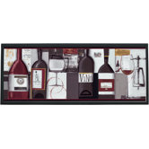 Wine Bottles Wall Art - 10.25" x 25"