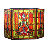 Tiffany 3 Panel Bronze Fireplace Screen