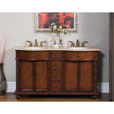 60" Butler Double Bathroom Vanity