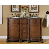 Adela 52" Double Sink Bathroom Vanity Cabinet