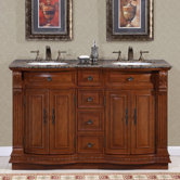 Monica 55" Double Sink Bathroom Vanity Cabinet