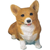 Original Size Pembroke Welsh Corgi Sculpture in Red