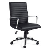 Luxhide High-Back Leather Pneumatic Tilter Executive Chair