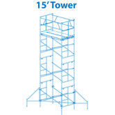 Homebuilder 15' Scaffold Tower with Leveling Jacks