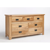 Westbury Reclaimed Oak 3 Over 4 Drawer Wide Chest
