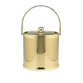 Americano 3 Qt Ice Bucket with Bale Handle in Brass