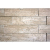 SAMPLE - Handscraped Wood Porcelain Tile in White