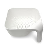 Large Square Colander in White