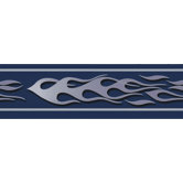 Kidding Around Flame Wall Border in Silver