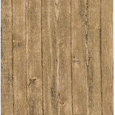 Textures, Techniques and Finishes Wood Panel Stripe Wallpaper in Light Wood
