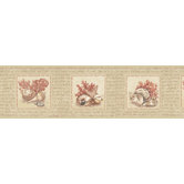 Destinations by the Shore Coral Shell Washable Wall Border