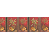 Destinations by the Shore Potted Palm Wall Border