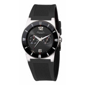Men's Straps Sport Round Watch in Black