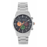 Men's Bracelets Right On Time Charcoal Dial Watch in Silver