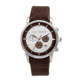 Men's Straps Quality Time Watch with Orange Accents