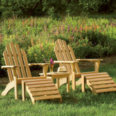 Adirondack Chair and Footstool Set