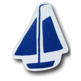 Sail Boat Drawer Knob in Blue