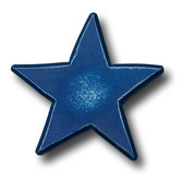Star Drawer Knob in Distressed Blue