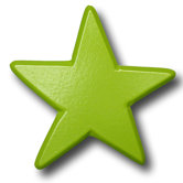 Star Drawer Knob in Lime