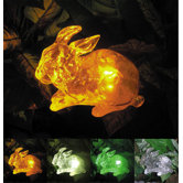 Solar Rabbit with Color Change Lighting