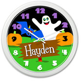 Halloween Ghost Personalized Clock