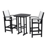 Coastal 3 Piece Bar Chair Set