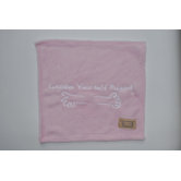 Marshmallow Plush Lovie in Bubble Gum Pink with White Hug