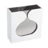 8.25" Glass Vase with White Wooden Case
