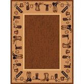 Lodge Design Boots Novelty Rug